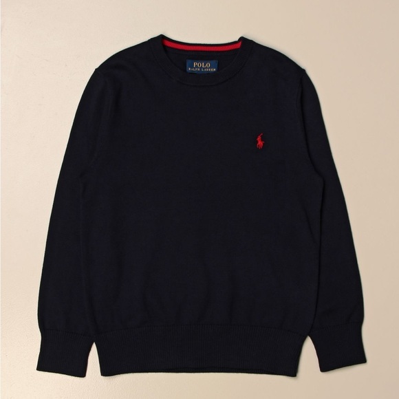 NWT Polo Ralph Lauren Boy crewneck sweater in Pima cotton - Picture 1 of 5